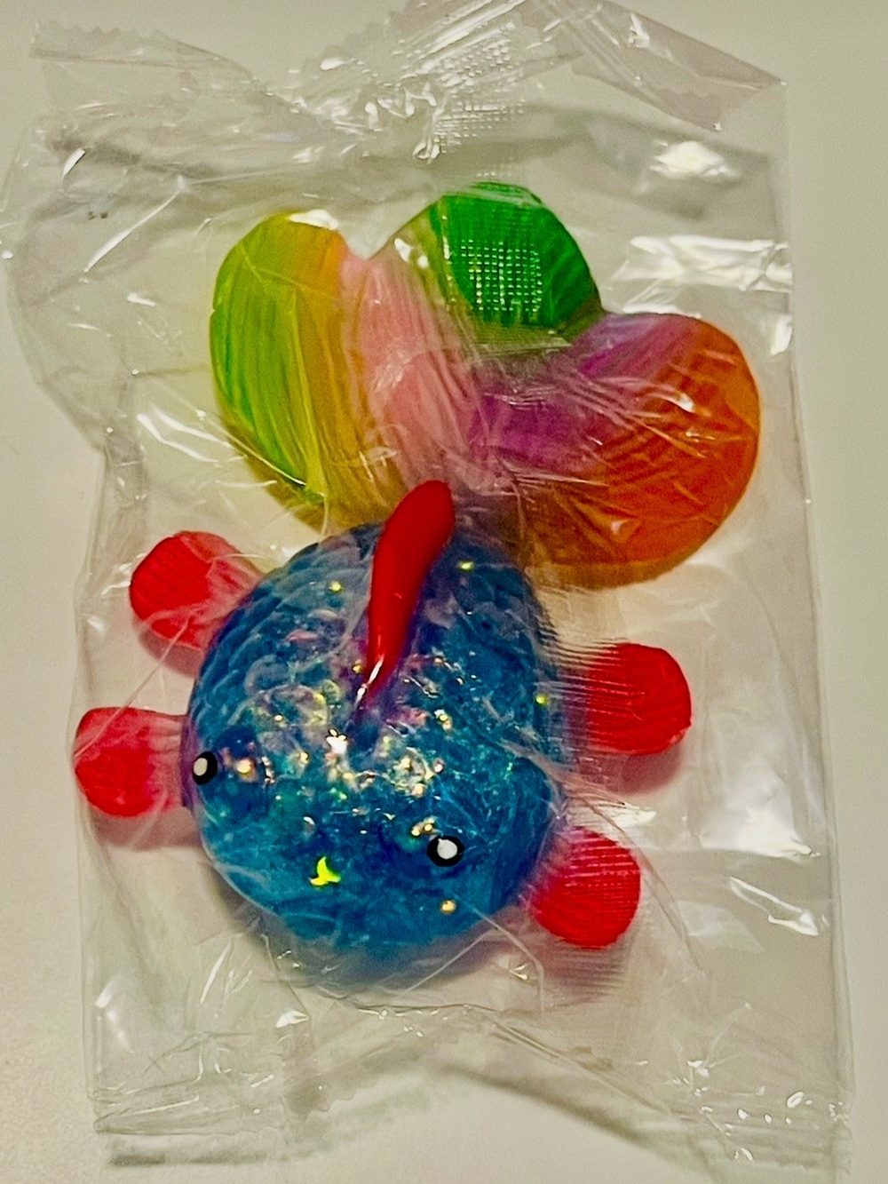Colorful Blue Squishy Goldfish Toy